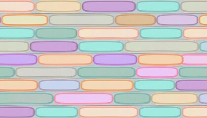 Seamless vector pattern of horizontally oriented rounded rectangles, surface, template