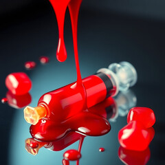 Naklejka premium Background with Sweet Syringes and Spooky Elements