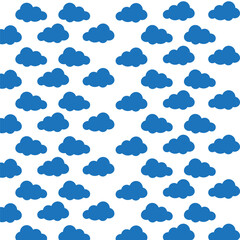 Fototapeta premium Blue clouds on white background
