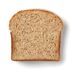 Slice of Whole Grain Bread with Visible Seeds and Crumb Texture