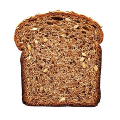 Slice of Whole Grain Bread with Sesame Seeds