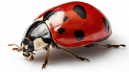 Vibrant Ladybug Isolated on White Background Cutout for Creative Designs