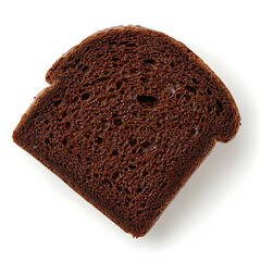 Slice of Dark Rye Bread with Visible Crumb Structure