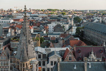 Aerial view of Ghent, Belgium