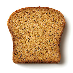Slice of Whole Grain Bread with Poppy Seeds