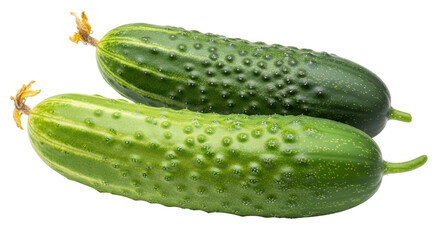 Isolated Two Pickled Cucumbers