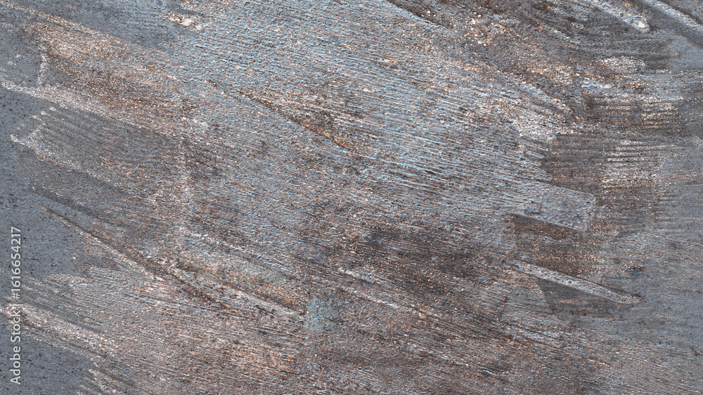 Poster grey and brown background with a brush stroke pattern. the brush strokes are in different sizes and 