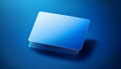blank digital card a sleek abstract representation of a blank digital card floating weightlessly against a serene gradient blue backdrop the minimalist design creates a sense of modern elegance