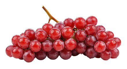 Isolated Fresh Red Grapes