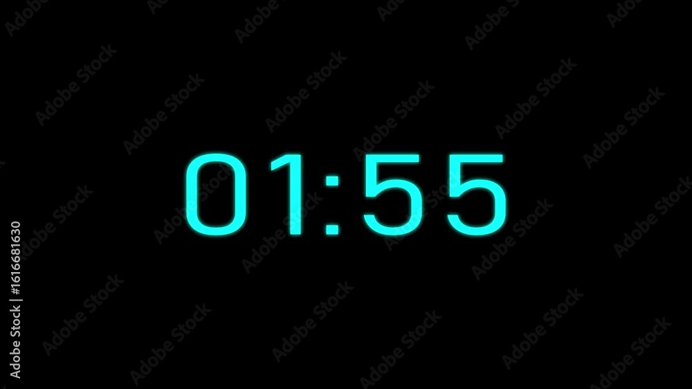 Aufkleber 2 minute countdown timer on background .2 minute stopwatch , analog clock icon, motion text animatio