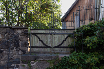 Old weathered wooden gate