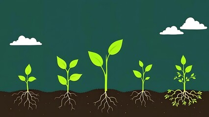  “Set up an experiment to study the effects of different soil types (e.g., sandy, clay, loam) on plant growth. Track growth rates, leaf color, and root development over time, and analyze which soil ty