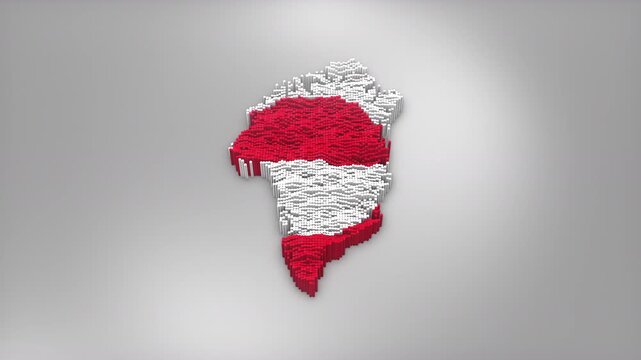Greenland country opener intro with 3d bars forming the map with Waving Flag Design which useful for news, political events, sports intros and presentation.