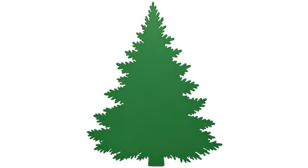 Isolated Evergreen Tree