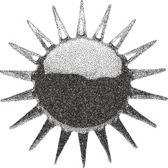 Sun y2k retro stipple art star brutalist halftone vector png transparent, solar 2000s photocopy effect tattoo aesthetic