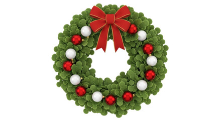 Isolated Christmas Wreath