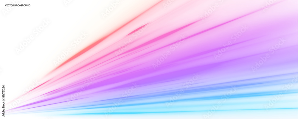 Poster glowing neon horizontal lines, laser beams and particle motion create an acceleration effect with vi