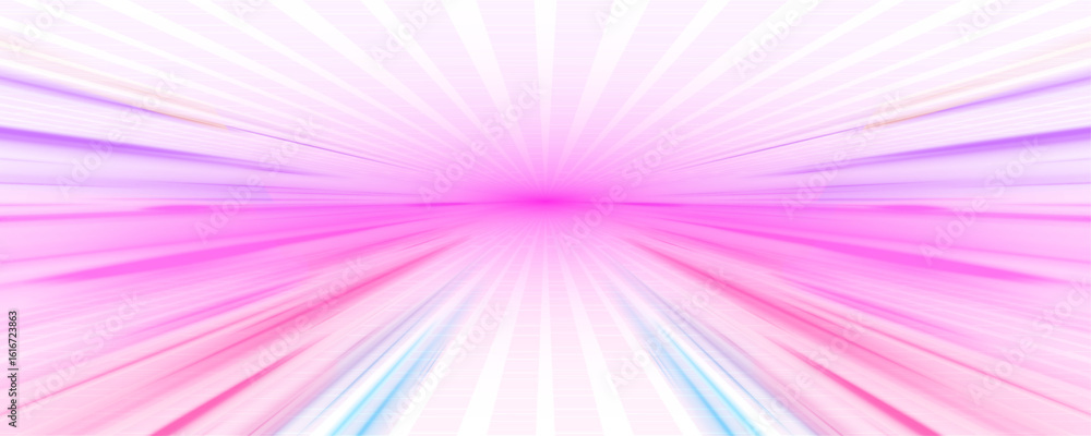 Poster digital image of light rays, striped lines on a blue light background. design element for visualizin