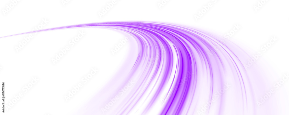 Poster purple speeds on the expressway. sport car is made of polygons, lines and connected dots. abstract n