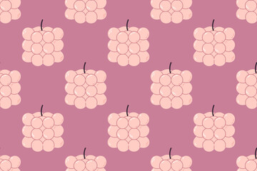 Modern decorative pattern with bubble cube candles on a pastel background