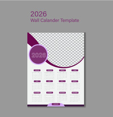 Modern Wall Calendar Design Template for 2025 &ndash; Printable & Editable