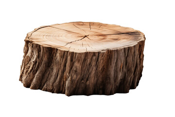 Tree trunk base section dried out