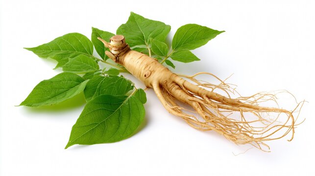 Premium Fresh Ginseng Root and Female Ginseng Dong Quai Herbal Image