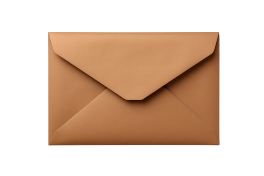 Beige letter tucked in brown envelope