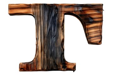 Wooden letter J on black canvas