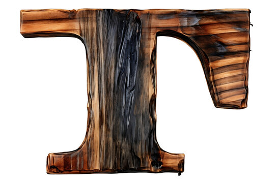 Wooden letter J on black canvas