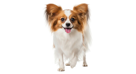 Isolated Papillon Dog Standing
