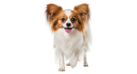 Isolated Papillon Dog Standing