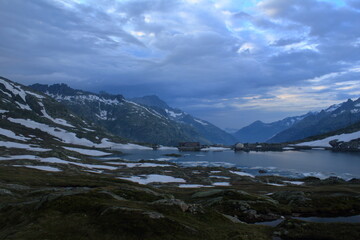 Sunset at the Grimsel pas, Wallis, Switzerland