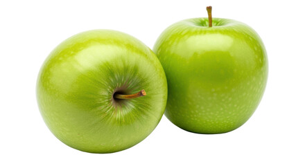 Isolated Two Green Apples