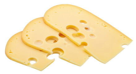 Isolated cheese slices