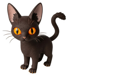 Isolated Cartoon Black Cat