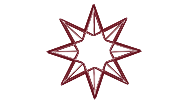 Isolated Red Star Shape - Powered by Adobe