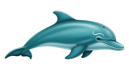 Isolated Cartoon Dolphin