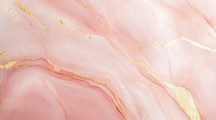 Obraz premium Soft pink marble background with light gold lines and luxury feel