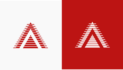 Unique modern creative elegant letter A logo Vector icon template