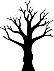 Fototapeta premium Silhouette image of a tree version 9 - 28.eps illustration