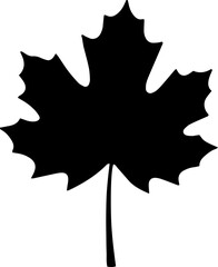 Maple Leaf Simplicity A Natural Silhouette Image Design 