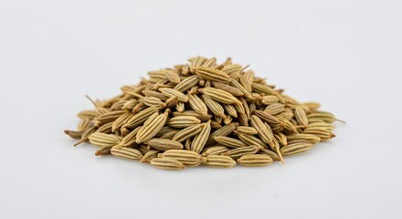 Obraz premium Discover the aromatic allure of dried fennel seeds, a natural ingredient enhancing culinary creations with exquisite flavor and wholesome goodness