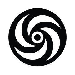 Adinkra Unity Swirl Icon Vector Illustration