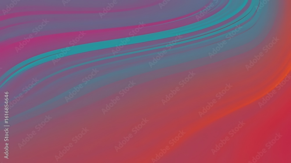 Poster abstract design with flowing lines and vibrant color gradients.