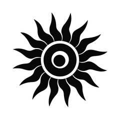 Ginger Sun Curl Icon Vector Illustration