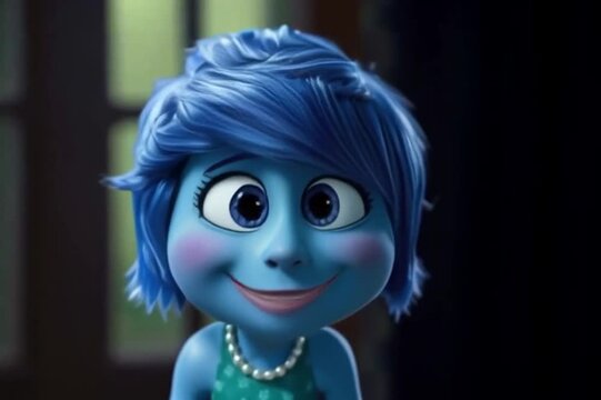 Ilustra&ccedil;&atilde;o de personagem animado azul.