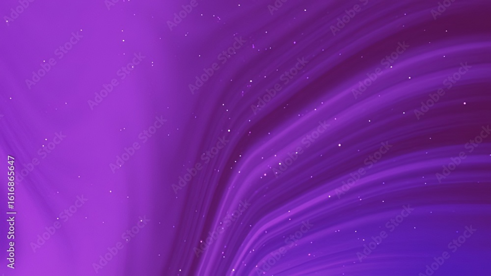 Poster purple abstract design with shimmering particles.