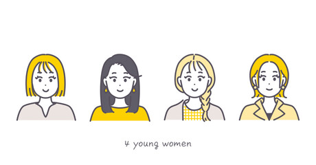 若い女性のイラスト素材