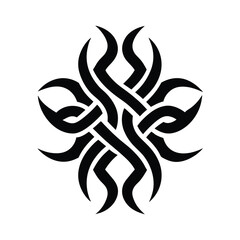 Tribal Flame Knot Icon Vector Illustration